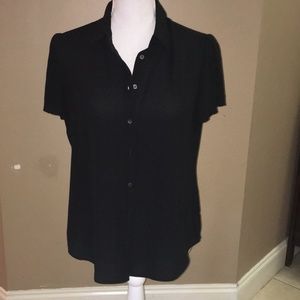 Banana Republic Sz Sm Simple Black Blouse